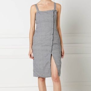 Small Miss Honey Dress in Grey plaid by Eggie